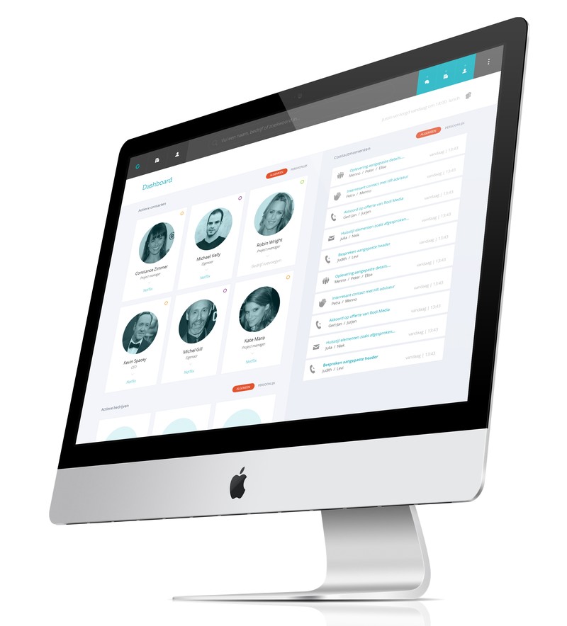 Preview van het klanten dashboard in het Mediamoose CRM Preview van het klanten dashboard in het Mediamoose CRM